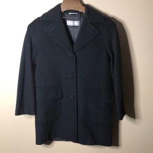 Maxmara black minimalist pea coat